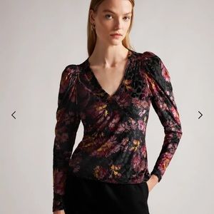 Ted Baker Velvet long sleeve top